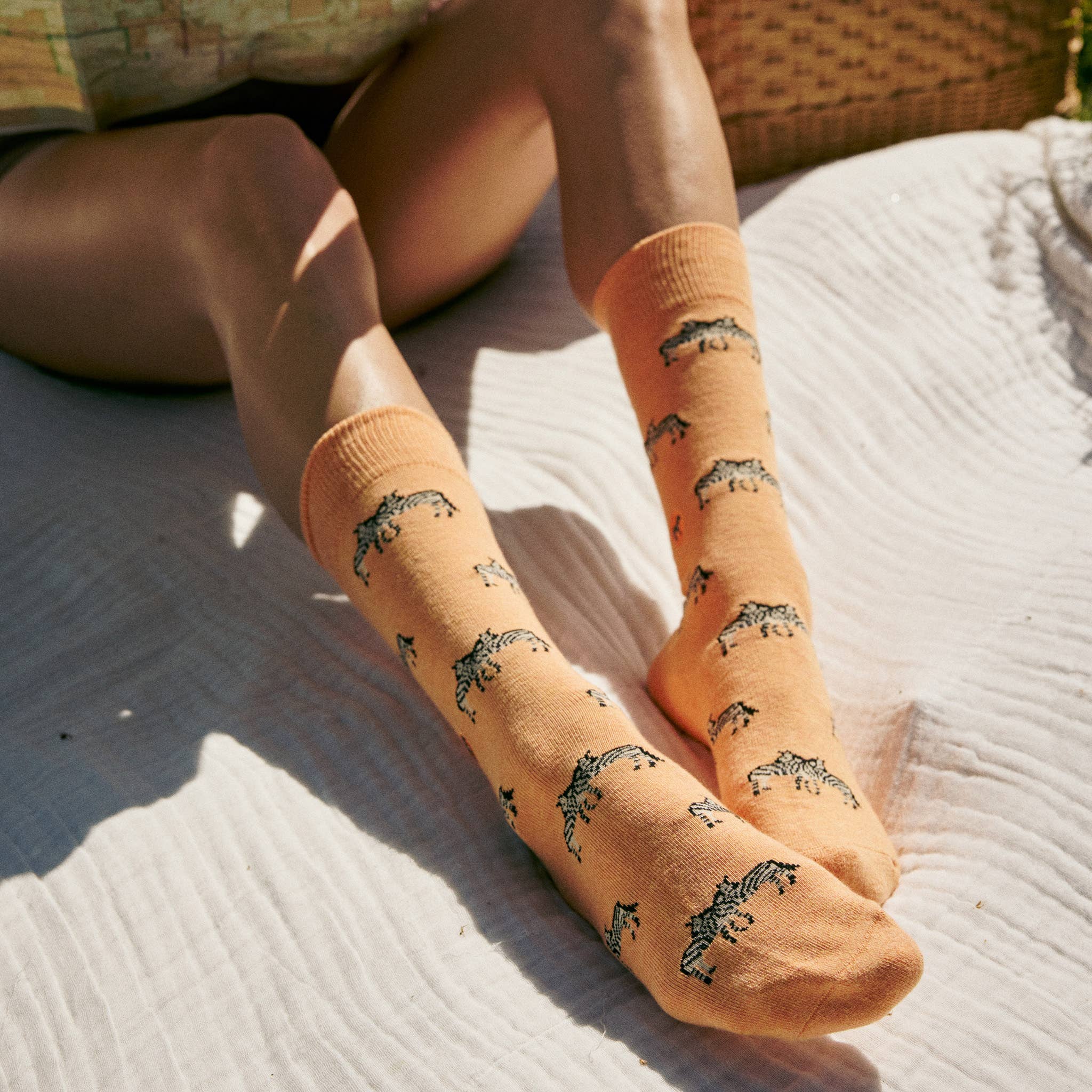 Conscious Step: Socks that Protect Zebras (Orange Zebras) - Image 6