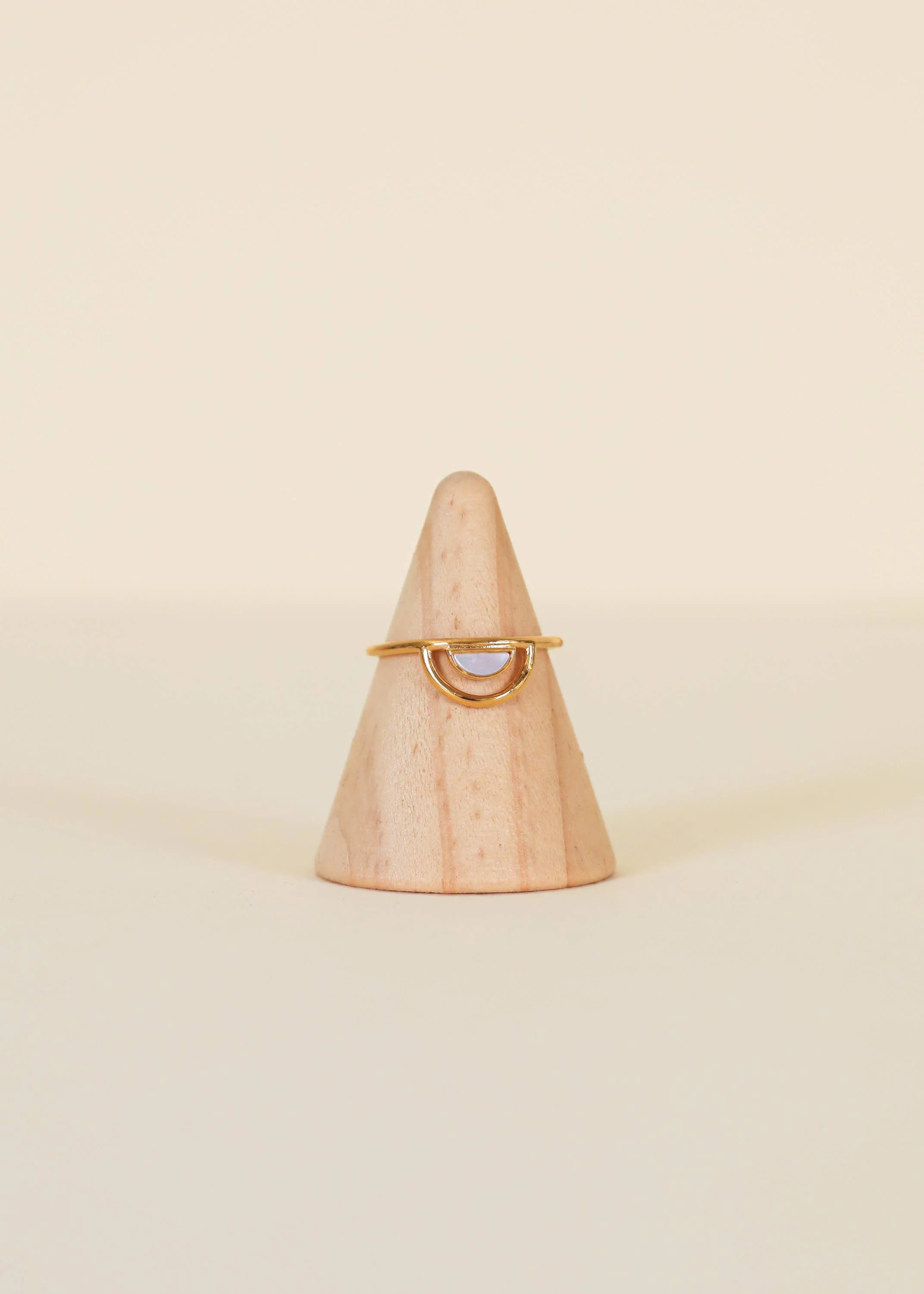 JaxKelly: Gold Rings - Mother of Pearl Stone Arch - Image 2