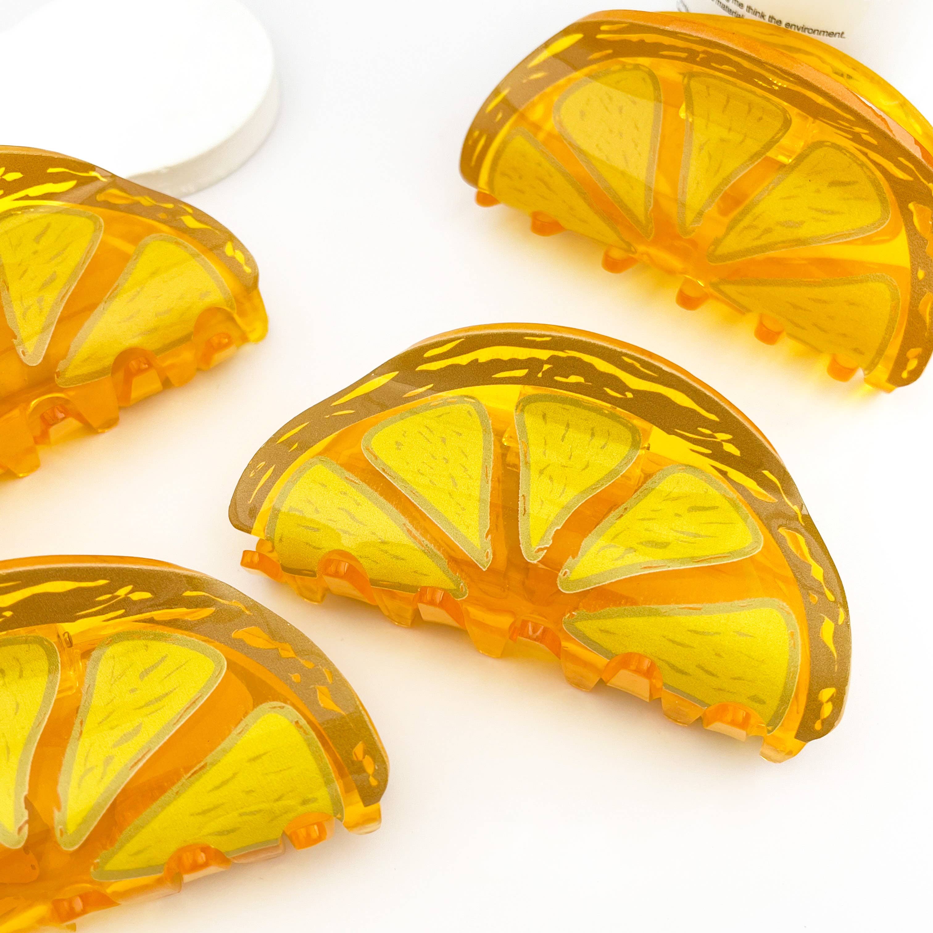 mildstyles: Sweet Orange Fruit Hair Claw Clip – Playful Summer Vibe - Image 4