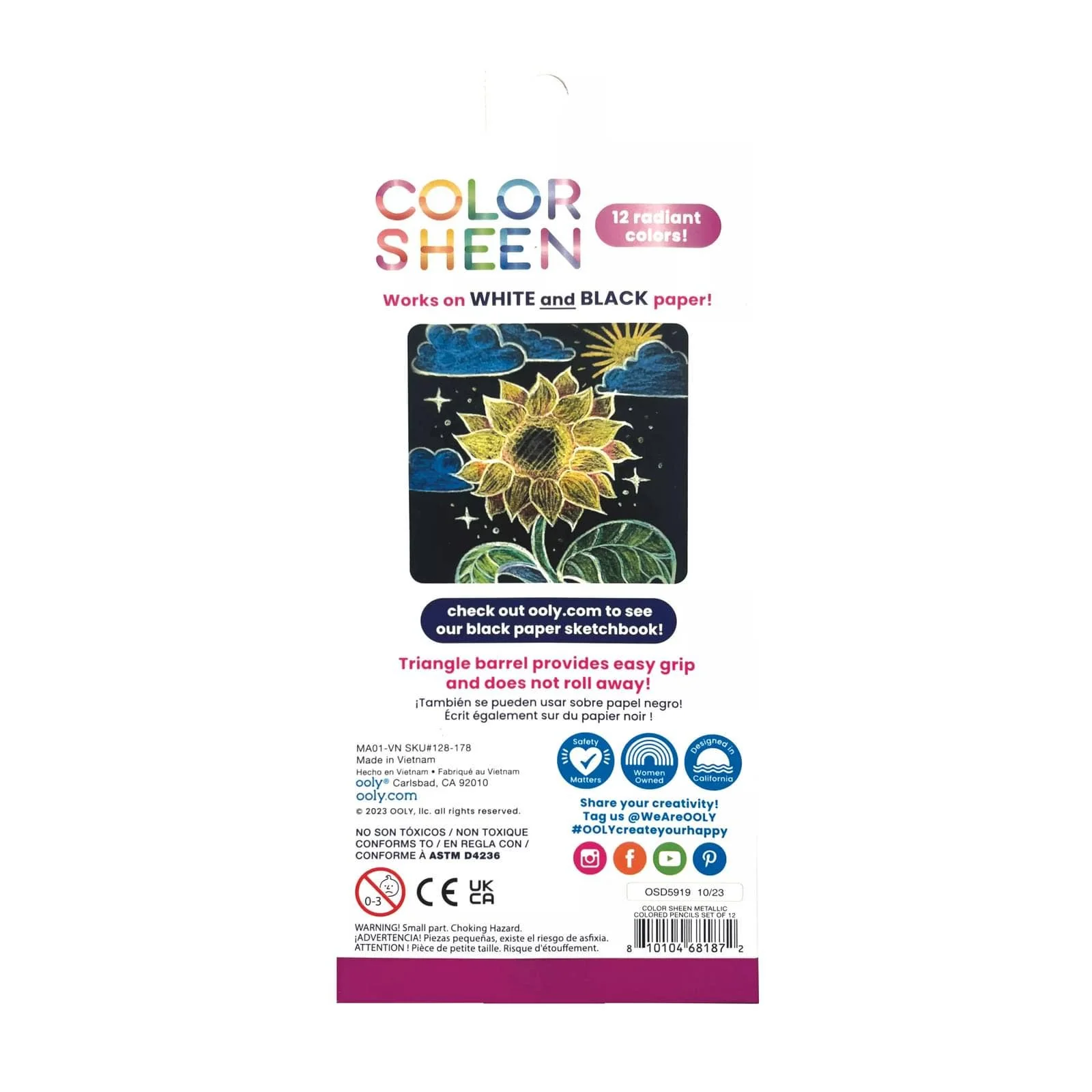 OOLY: Color Sheen Metallic Colored Pencils - Set of 12 - Image 4