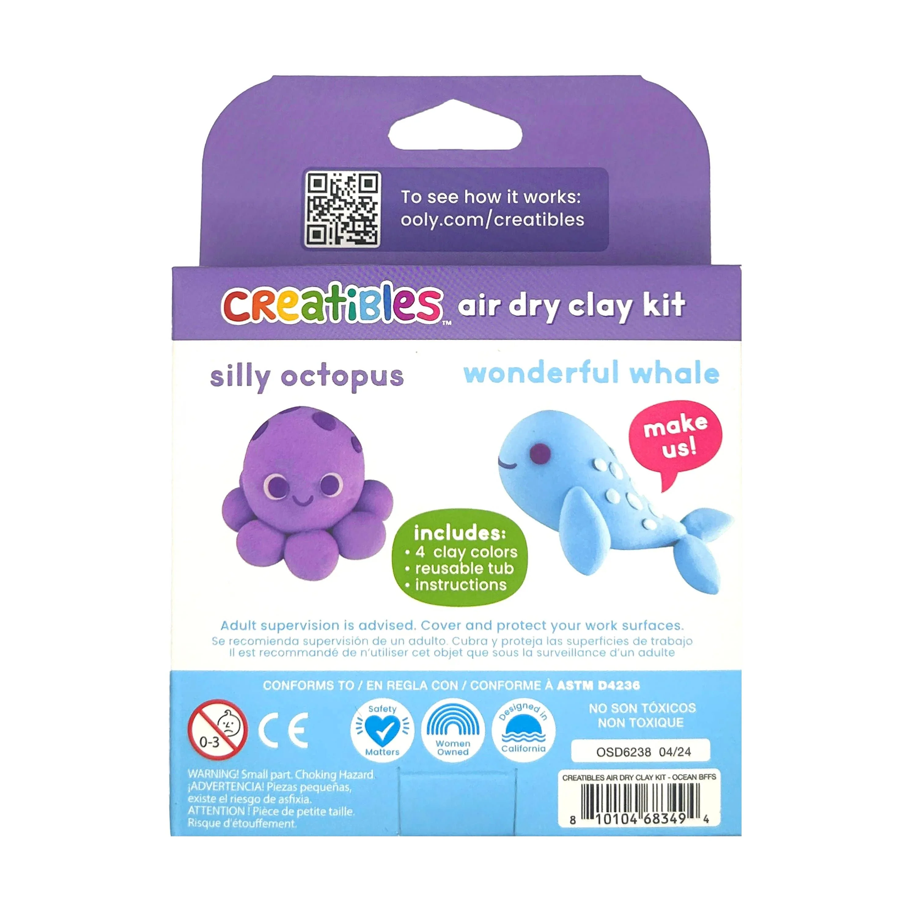 OOLY: Creatibles D.I.Y. Air-Dry Clay Kit: Ocean BFFs (Set of 4) - Image 3
