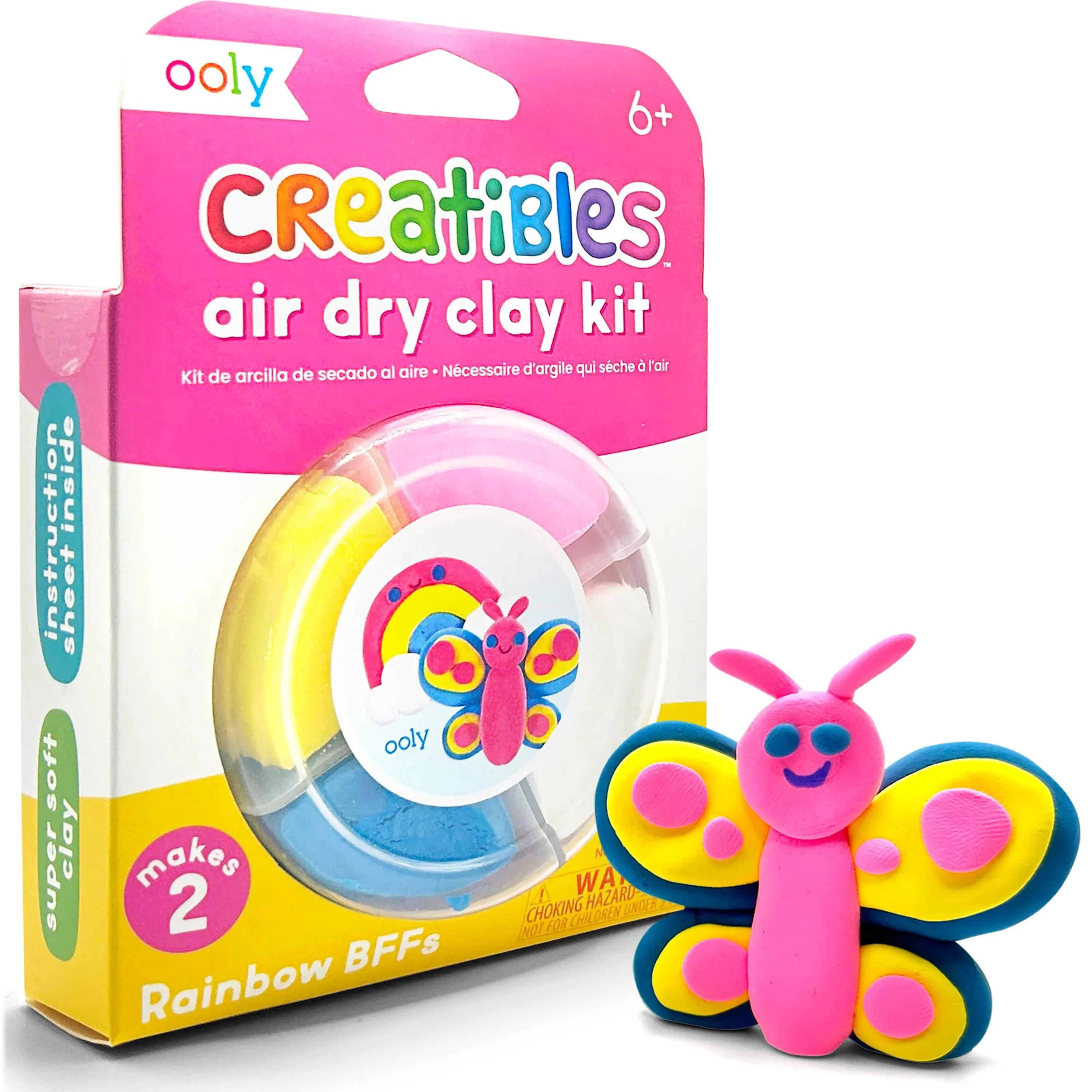 OOLY: Creatibles D.I.Y. Air-Dry Clay Kit: Rainbow BFFs (Set of 4) - Image 4