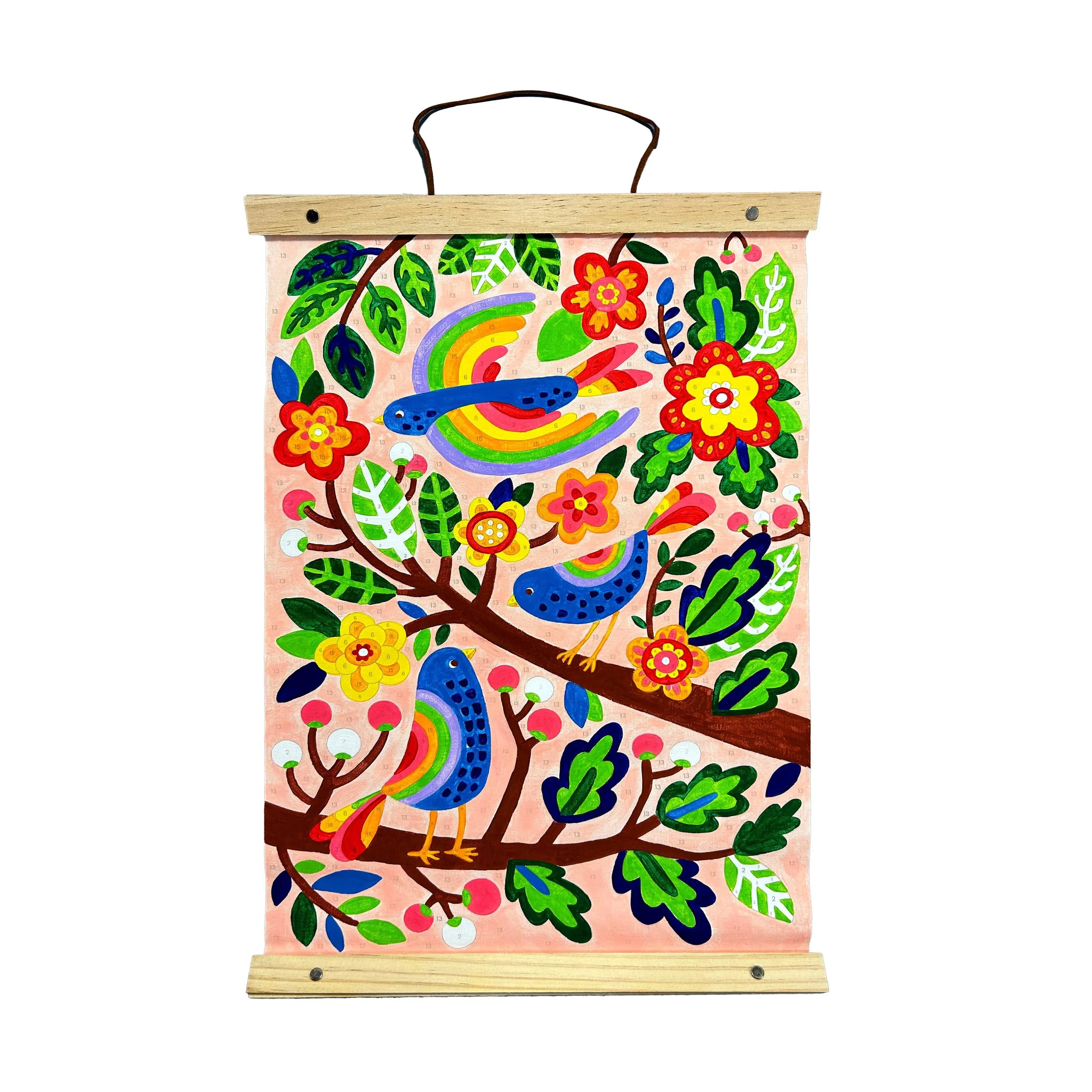OOLY: Paintology Paint By Number Canvas Kit - Blue Birds 25 PC Set - Image 4