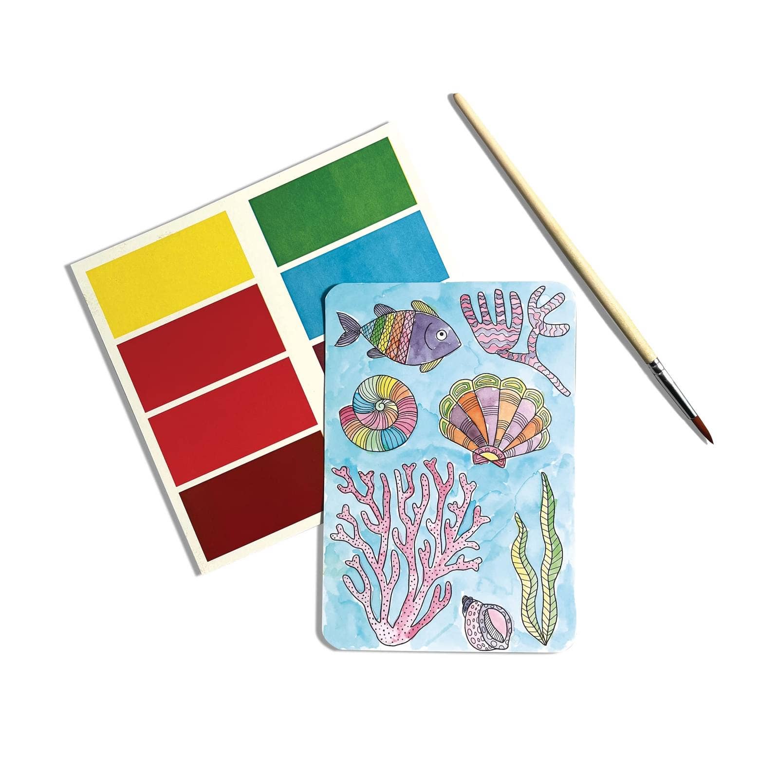 OOLY: Scenic Hues D.I.Y. Watercolor Kit Ocean Paradise - Image 4
