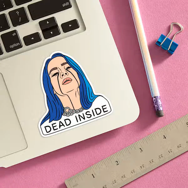 The Found: Billie Eilish Dead Inside Die Cut Sticker - Image 2
