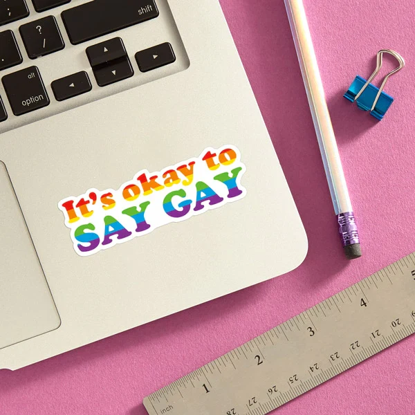 The Found: It's Okay to Say Gay Die Cut Sticker - Image 2