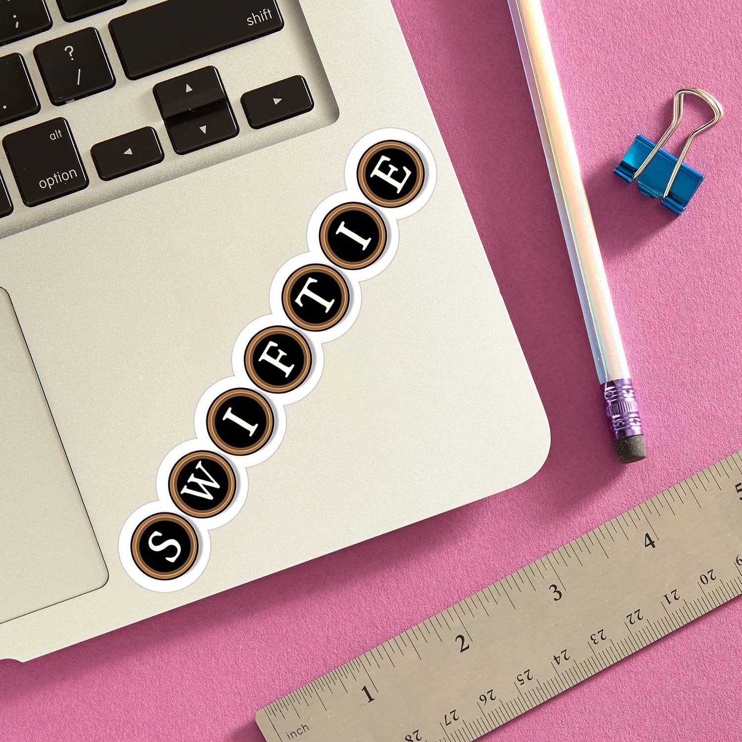 The Found: Swiftie Typewriter Keys Die Cut Sticker - Image 2