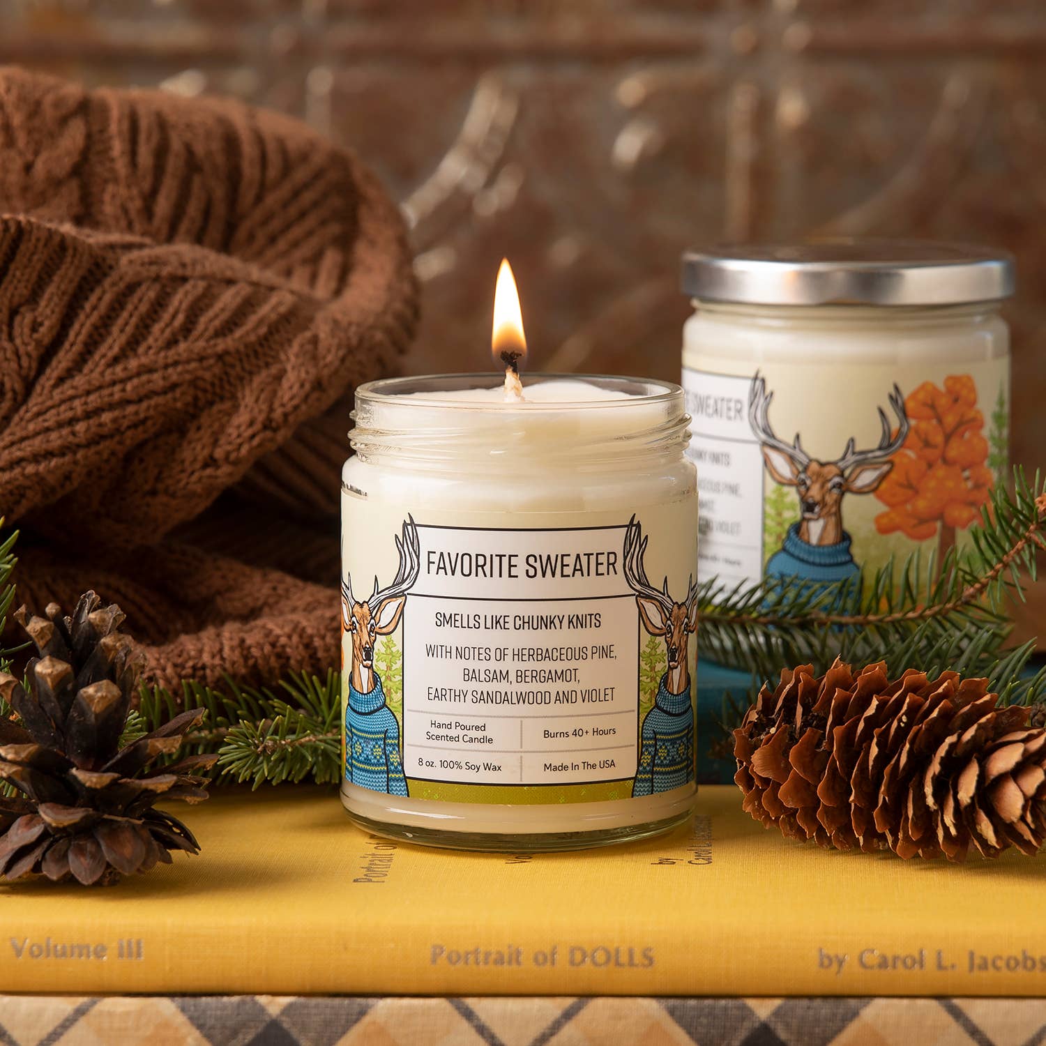 Two Little Fruits - Scented Candle | Pine Scent | Fall Scent | Favorite Sweater - Image 4