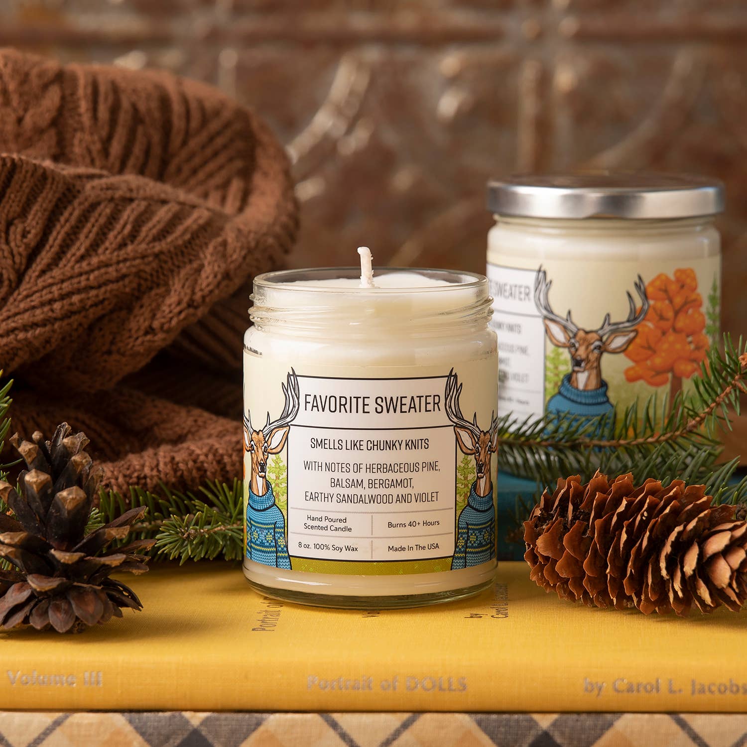 Two Little Fruits - Scented Candle | Pine Scent | Fall Scent | Favorite Sweater - Image 5
