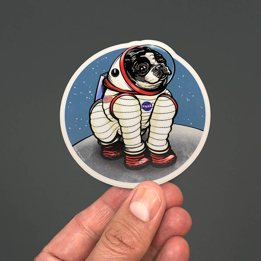 Two Little Fruits - Stickers | Astronaut Dog Stickers | Vinyl Sticker | Gifts - Image 2