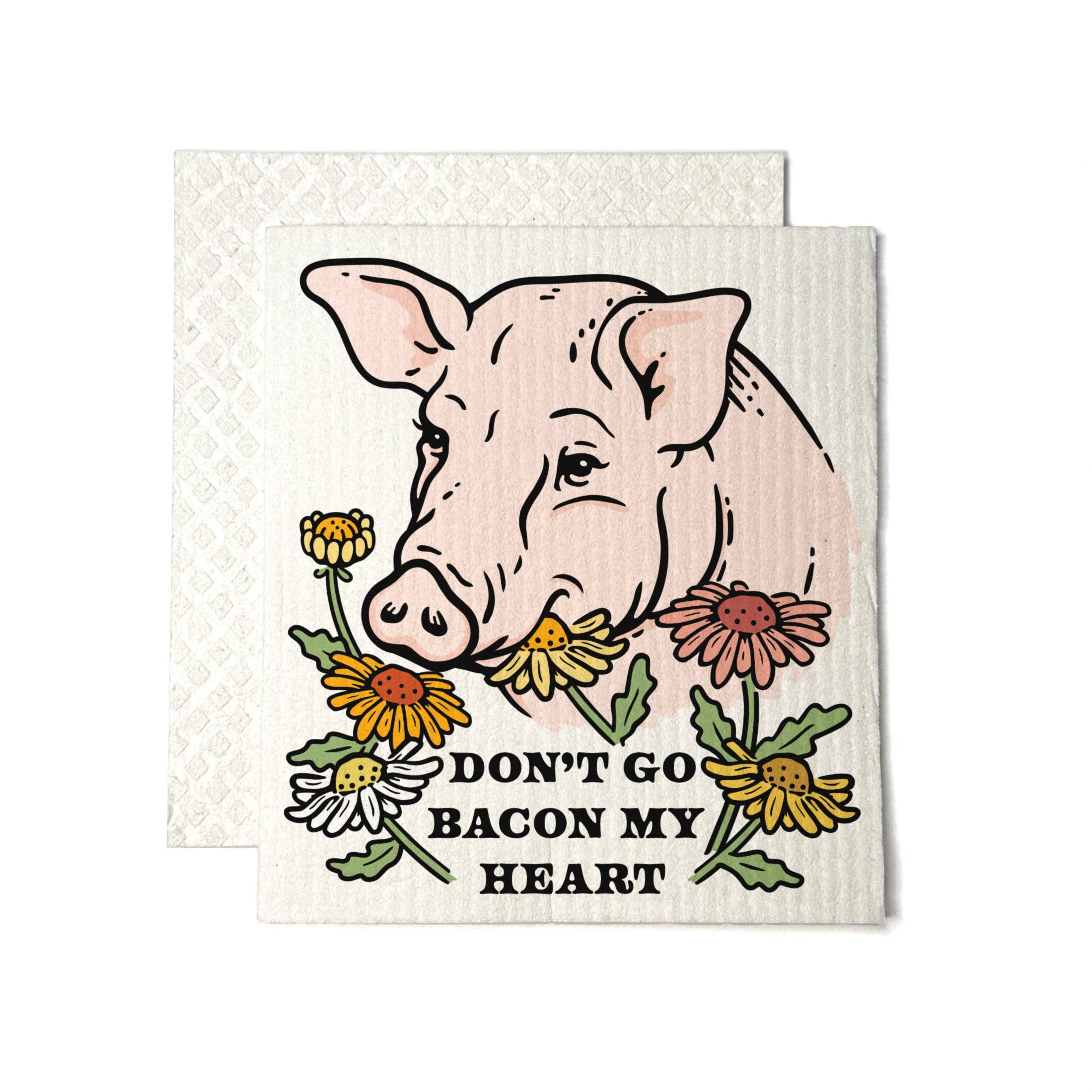 Two Little Fruits: Swedish Dishcloth - Funny Pig Dishcloth – Kitchen Gift