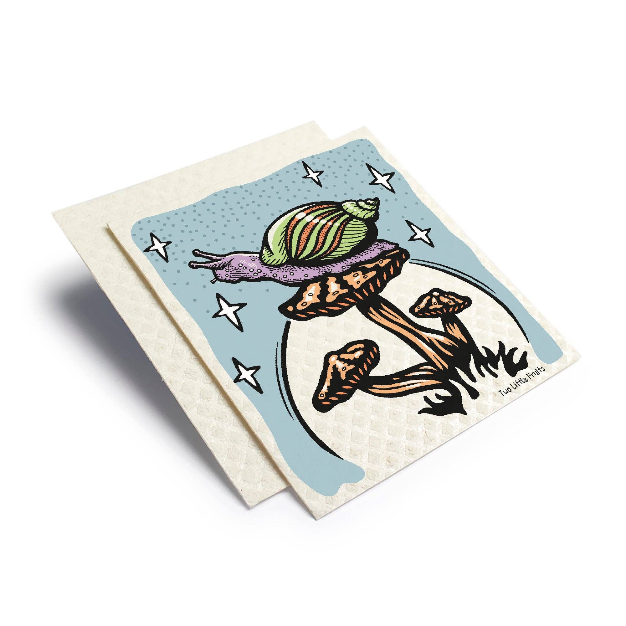 Two Little Fruits: Swedish Dishcloth - Garden Snail  – Reusable Swedish Sponge - Image 3